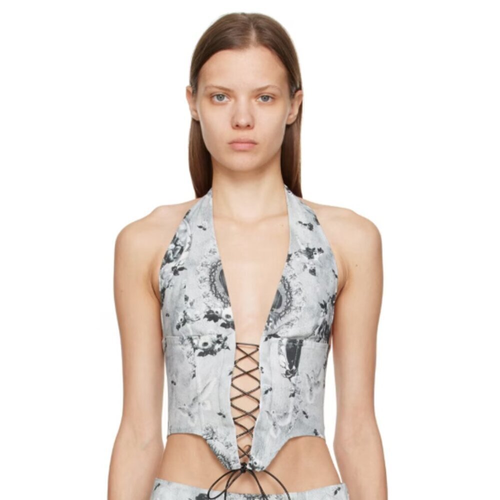 Miaou Mara Corset Halter Top - Medium, brand new w/ tags!